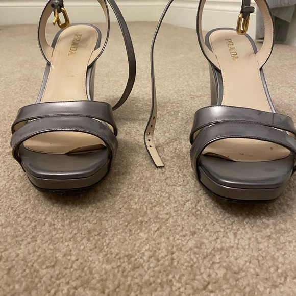 Prada silver wedge heels - Picture 2 of 4